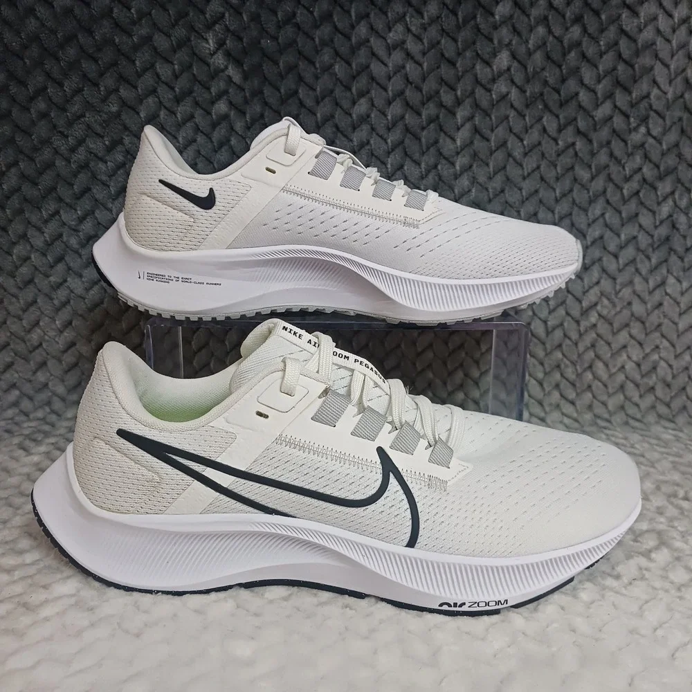 Nike Air Zoom Pegasus 38 White Black Men's Walking Running Sneakers Shoes Size 7